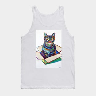 Cute CAT IN A BOX Tank Top